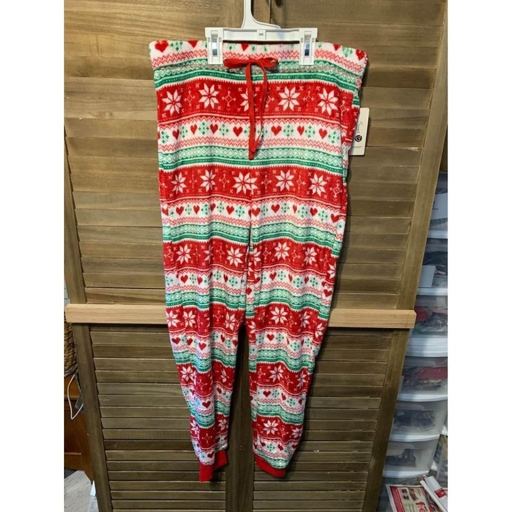 NWT Secret Treasures SOFT Fleece Christmas Pajama Pants Women’s Size Small (4/6)